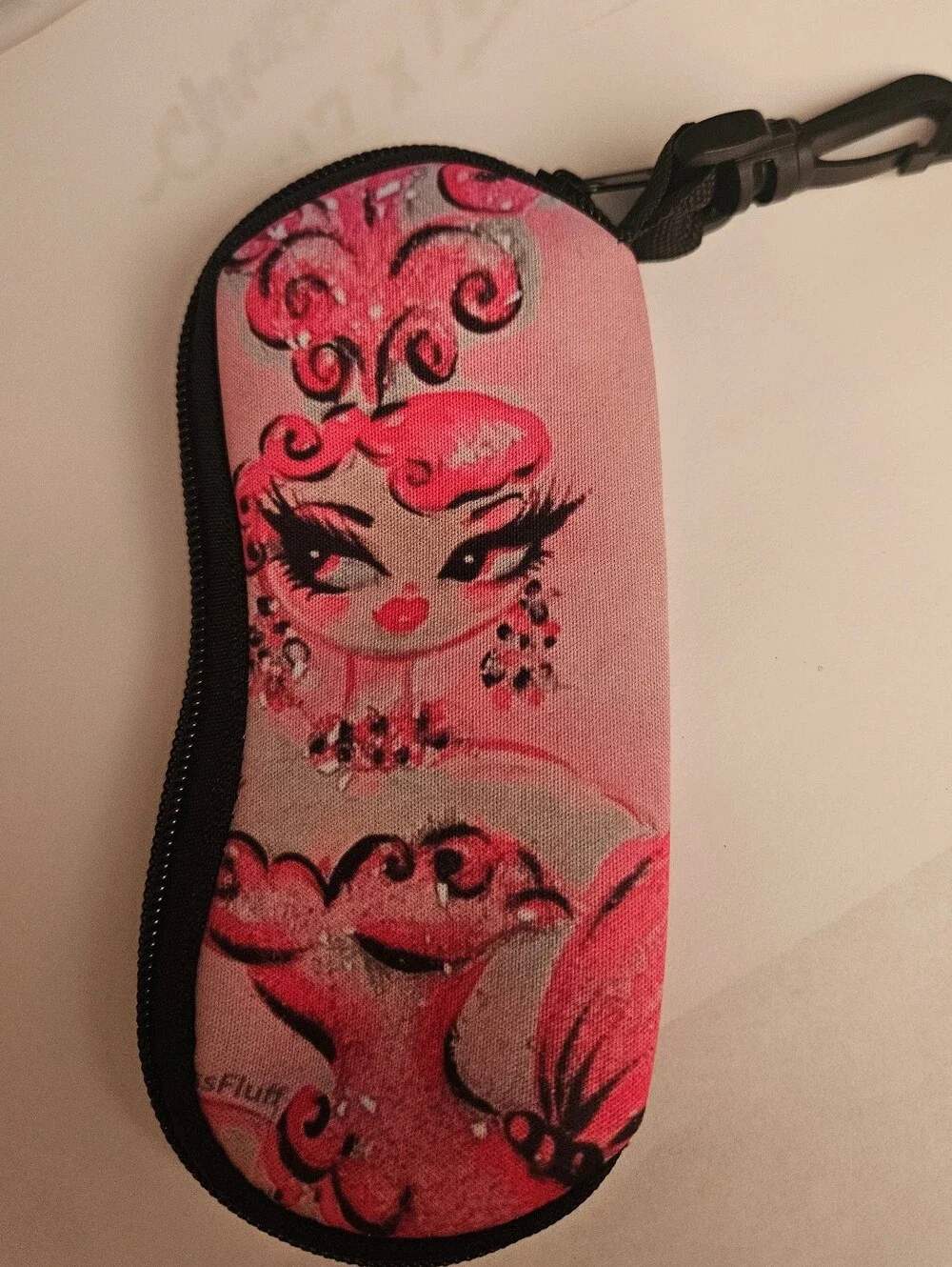 Pink Illustrated Sunglasses Case